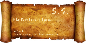 Stefanics Ilona névjegykártya