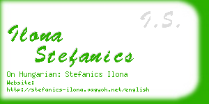 ilona stefanics business card